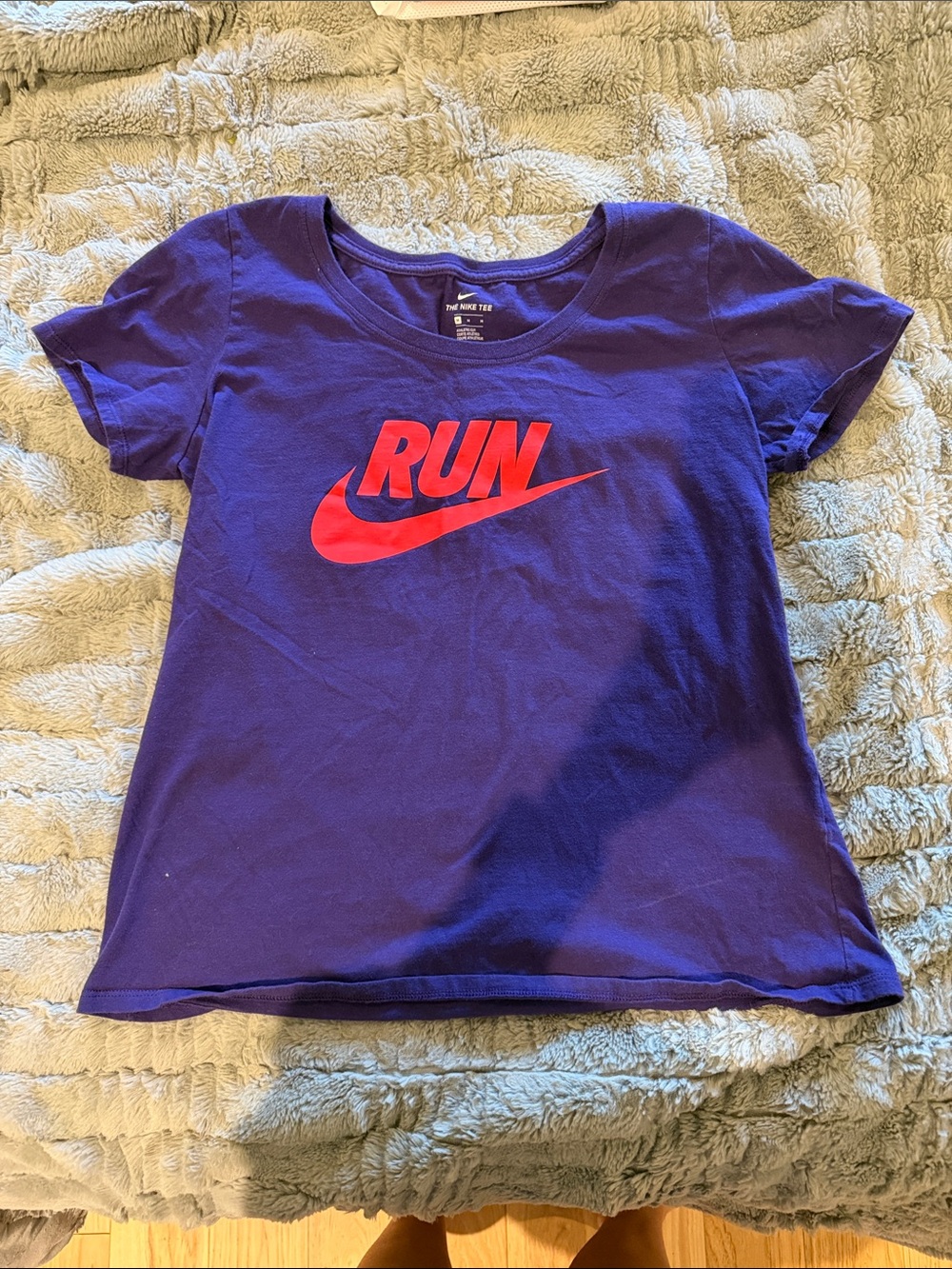 Nike Purple Tee with Red RUN Swoosh